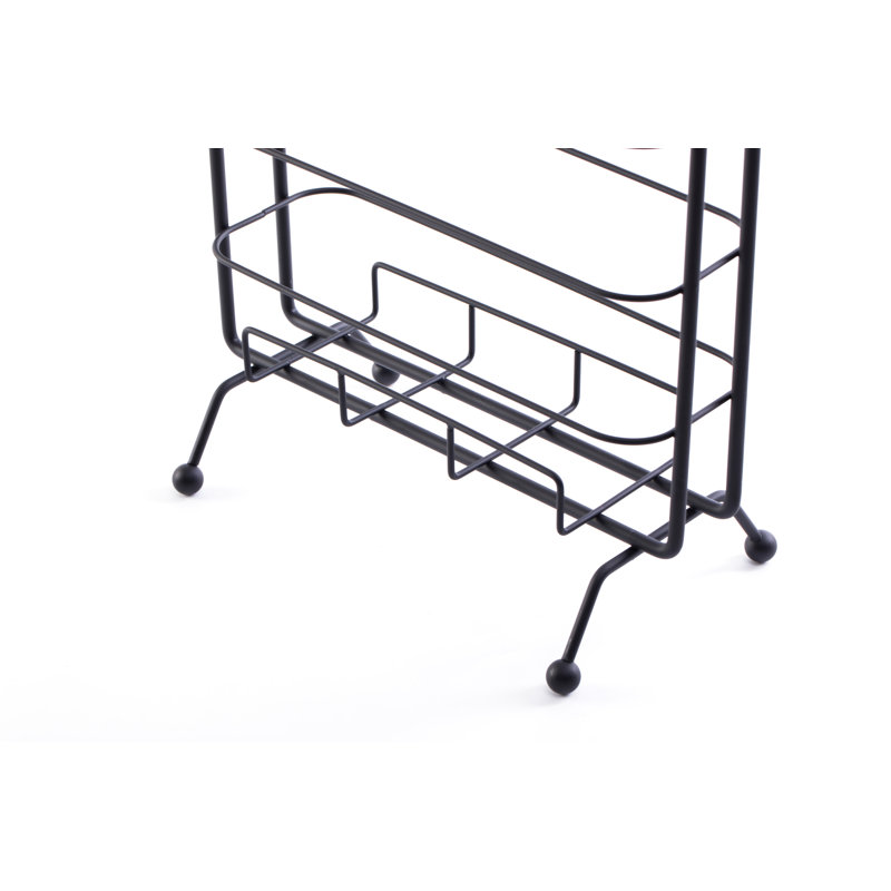 Basicwise Metal Freestanding Toilet Paper Holder with Magazine Rack & Reviews Wayfair